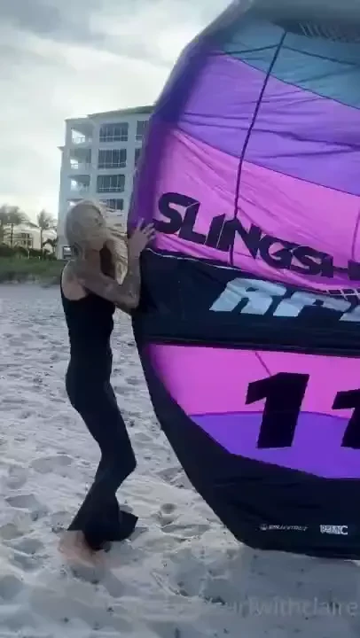 Watch me launch a kite for my friend i am walking to the edge of what 