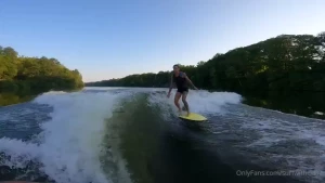 I was lucky enough to go wake surfing with my cousins while in
