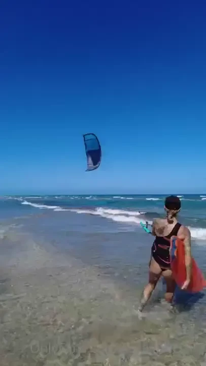 When walking with your kite you want to have the kite out over the 