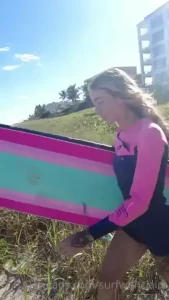 Heading out for a surf today with my favorite soft top longboard