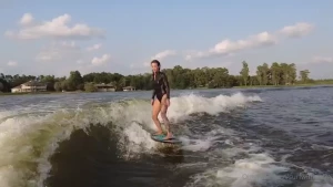 Wakesurfing sometimes you fall to the back of the wave the best way to