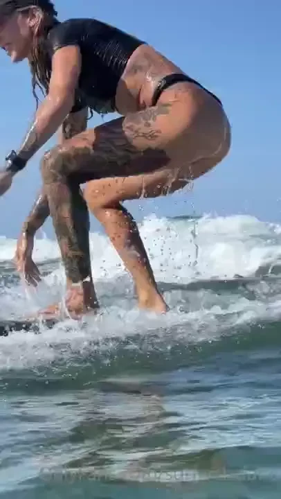 Fun surf clip from yesterday i go out in any size wave so i get more 