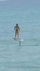 Here s a video of me riding the foil board it s like surfing but not i