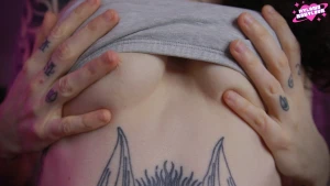 A collection of photos from my live stream boob tease video boobs part 2