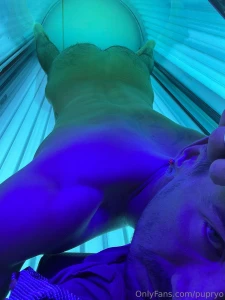 Who is gonna meet this pup in the tanning room part 3