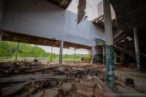 Abandoned green mountain race track a horse dog racing track this