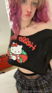 Hello kitty buttplug to match the hello kitty shirt can see in the part 1