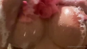 Do you love watching me soap up my tits