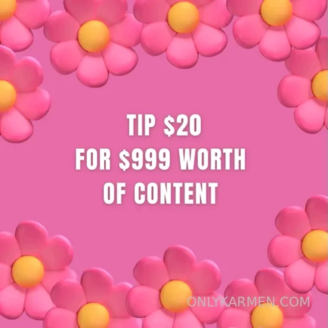 First fan to tip 20 gets 999 worth of content part 1 