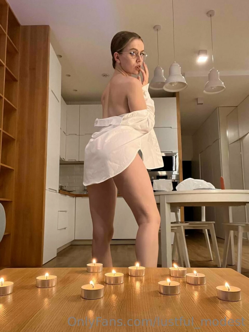 Delicious dinner wine passionate strip massage oil and my naked body 