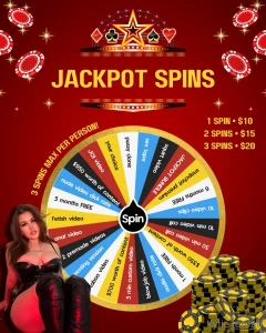 Jackpot spins every spin wins 1 spin 10 2 spins 15 3 spins 20 3 spins