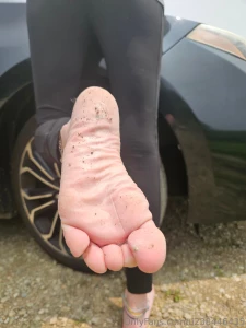 Dirty feet at the park