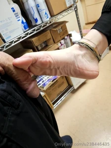 So a male nurse decided to let me use my feet in the med room