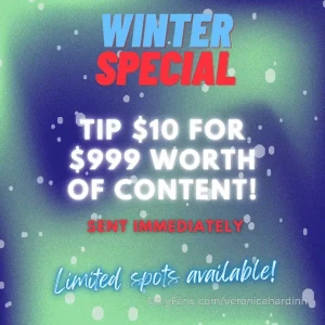 veronicahardinn1 - Winter special limited spots available tip 10 for 999 worth of content 