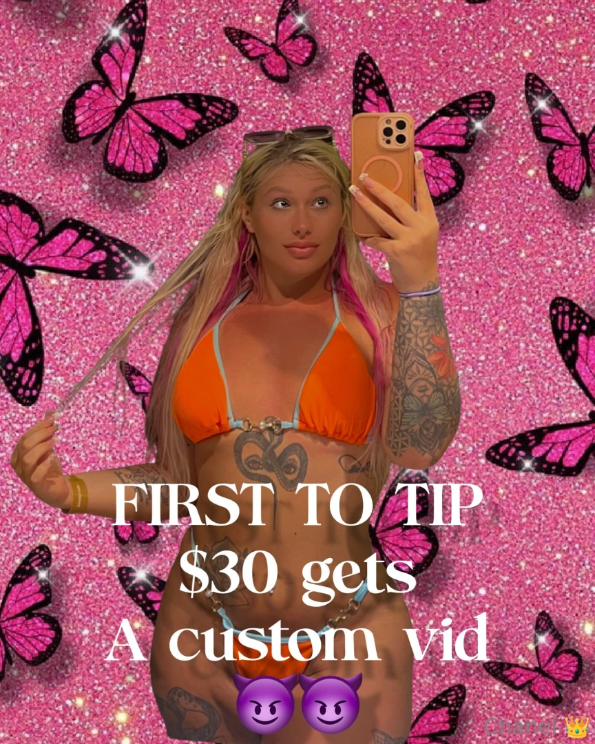 Be the first tip 30 get a custom vid 