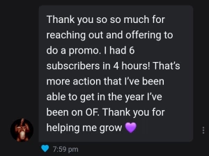 Thank you so much charming1988 for the promo review