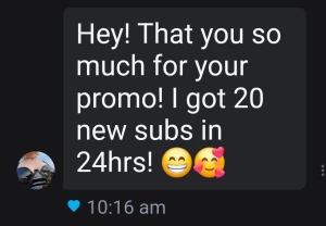 Thank you alikissez94vip for the promo review