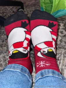 These little feet got some new christmas socks