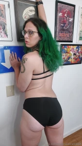 Full set in my new satanic strap top bought for me by a very special part 1