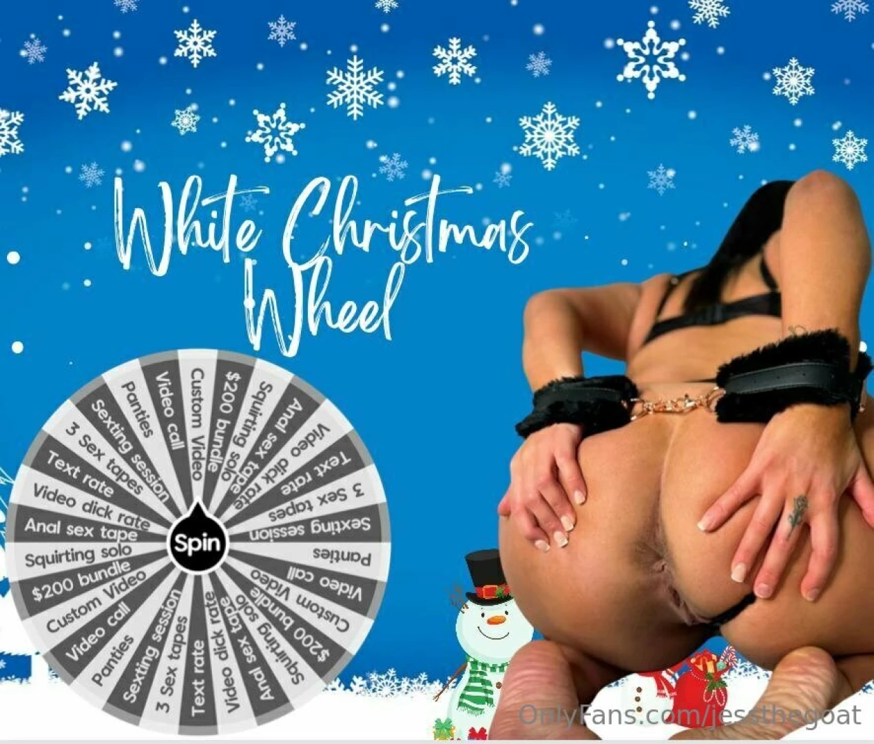 White christmas wheel win and every spin wins 4 spins per person max 