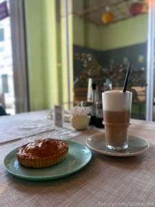 A small snack with your favorite coffee i really like going to coffee part 1