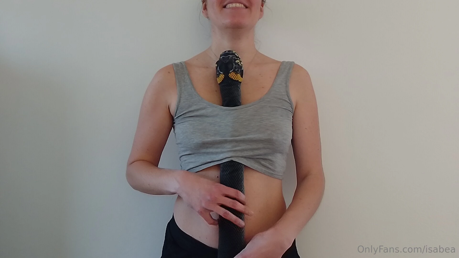 This snake is very friendly and likes my boobs are you curious about part 1 