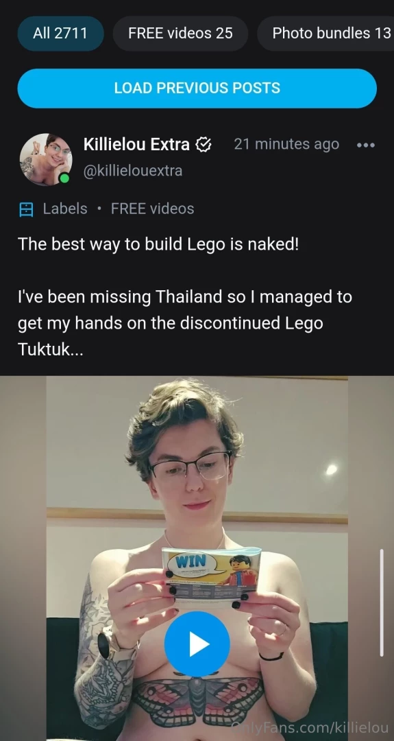 Brand new naked lego building posted over on killielouextra - don t 