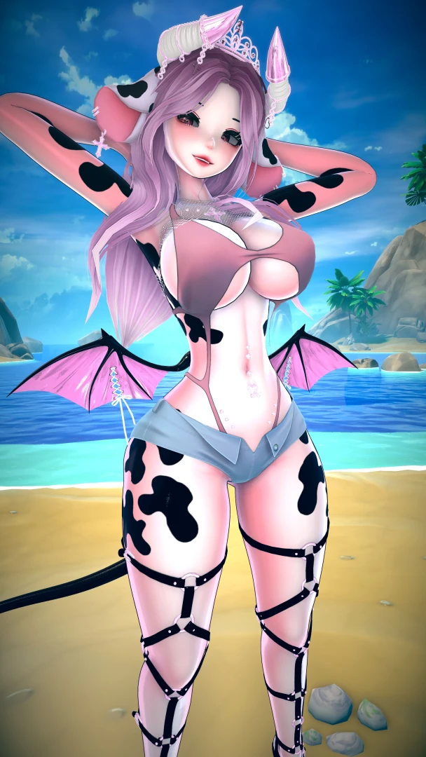 Want to take a walk with me on the beach hot stuff bimbo cow vtuber 