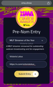 It would mean the world to me if you wanted to pre-nominate me for the part 2