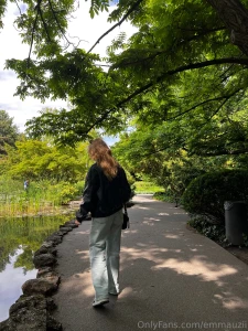 Sometimes i like to just walk in the park smell the nature touch it