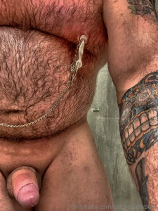 Some play in the shower with the nip clamps