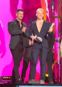 Wow i can t believe we won a gayvn award thank you so much for all the