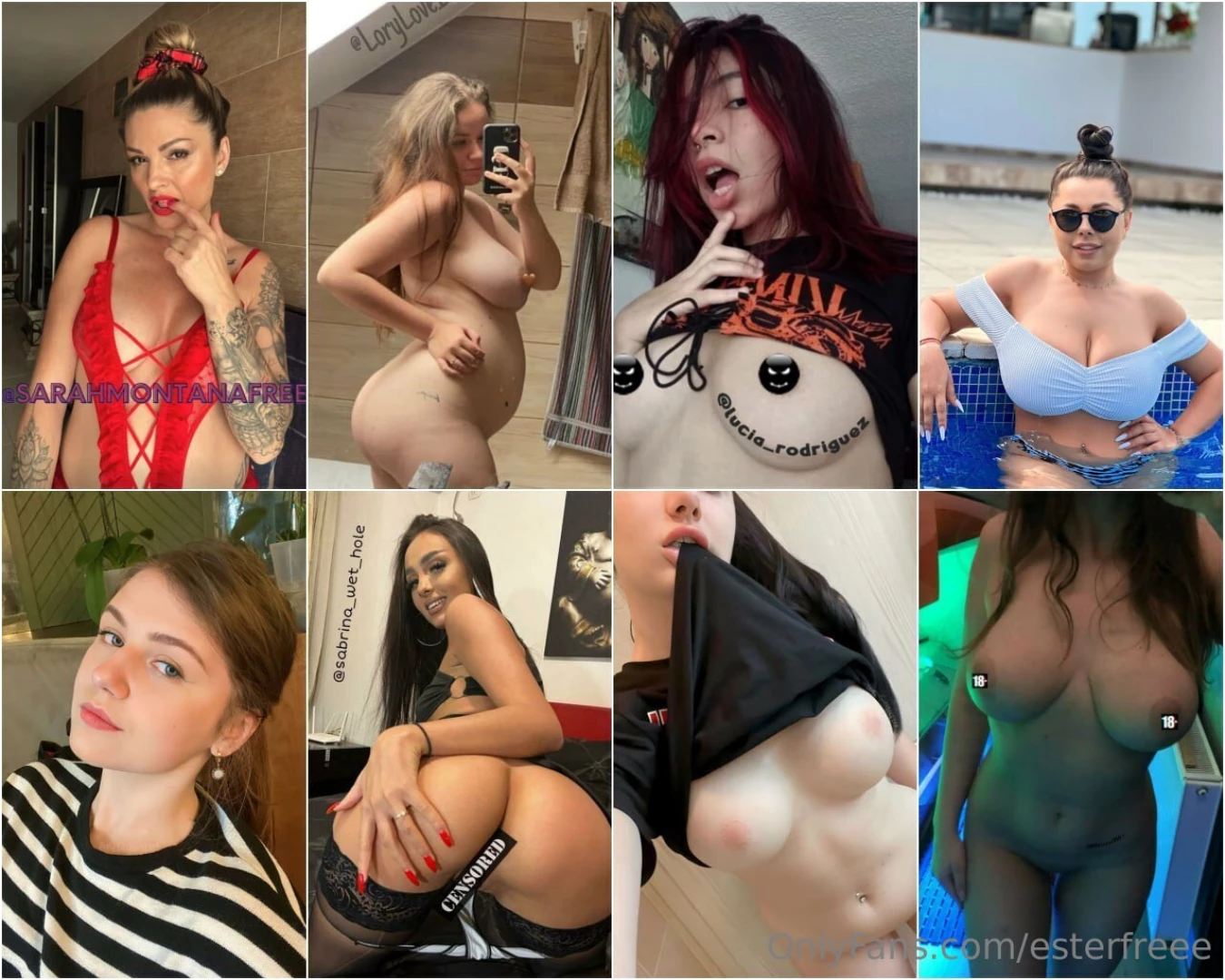 Sarahmontanafree loryloveit lucia_rodriguez ariamoreu lolataylorfree 