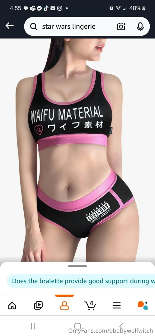 Just added some anime and star wars lingerie to my amazon wishlist if part 1 