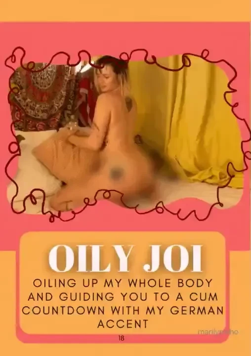 Oily joi oiling up my whole body and guiding both of us to a cum 