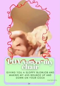 Pov youre my chair giving you a sloppy blowjob and making my ass