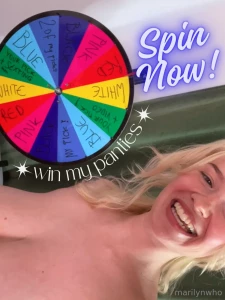It s happy hour baby hehehe spin now and i ll send you something that
