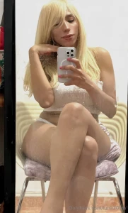 White panties bare feet and something impossible to ignore