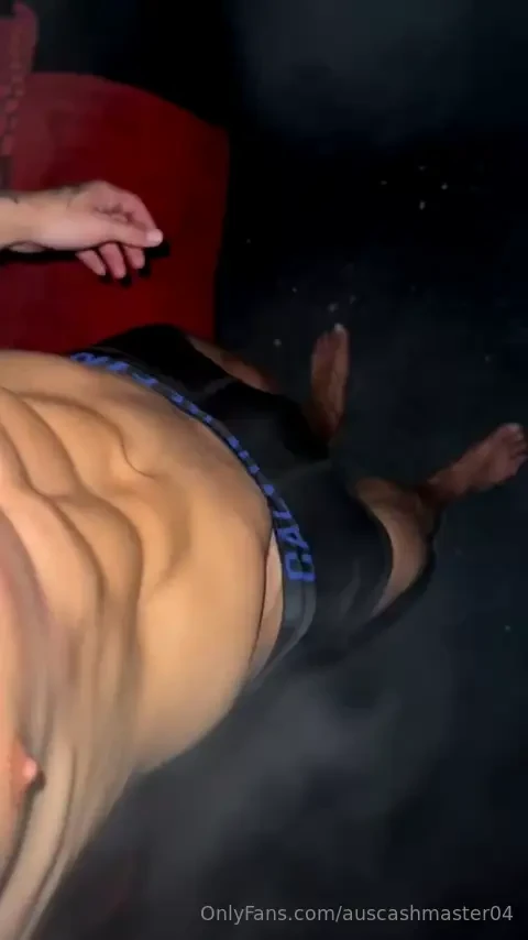 Steamy after my sauna abs popping veins showing 