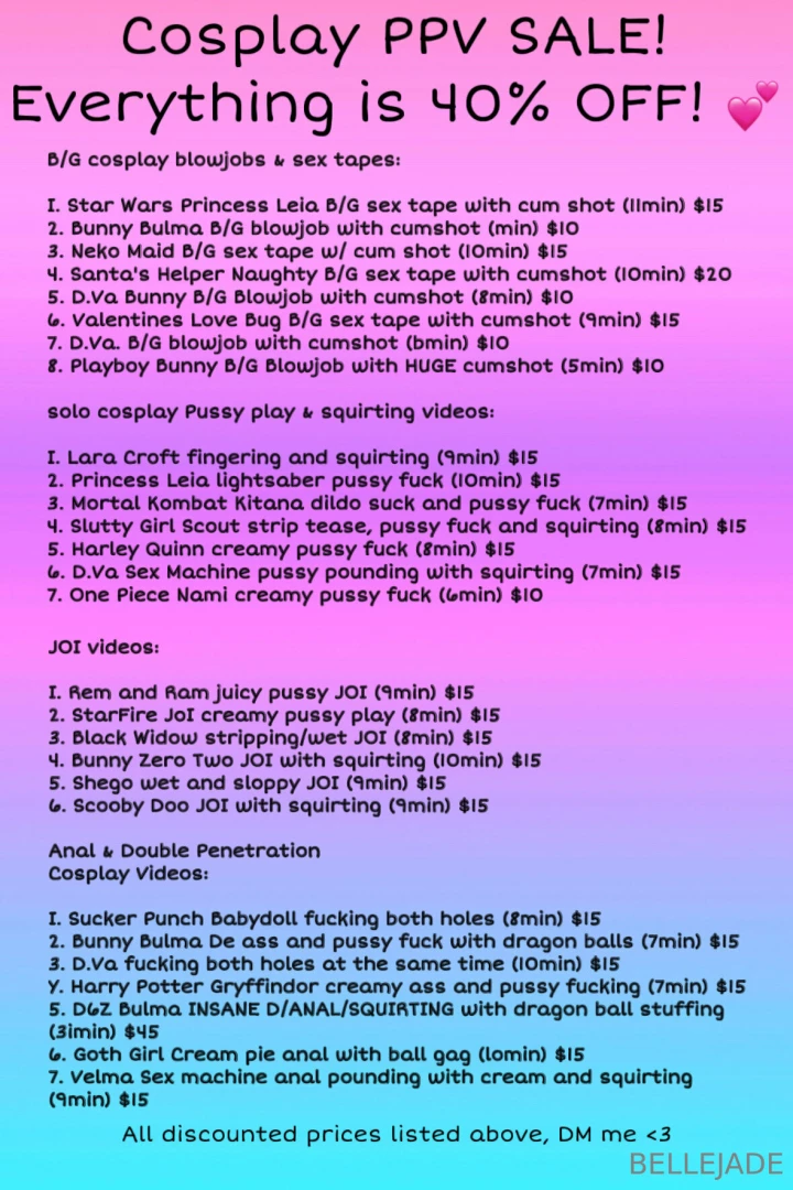 All my cosplay content is discounted from now until the 30th 