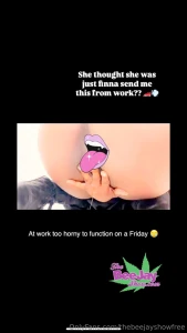 Horny at work goddess jay text babygirl bee a vid of her rubbing her