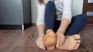 And youtube video posted today sheer nylon socks try on with rubbing