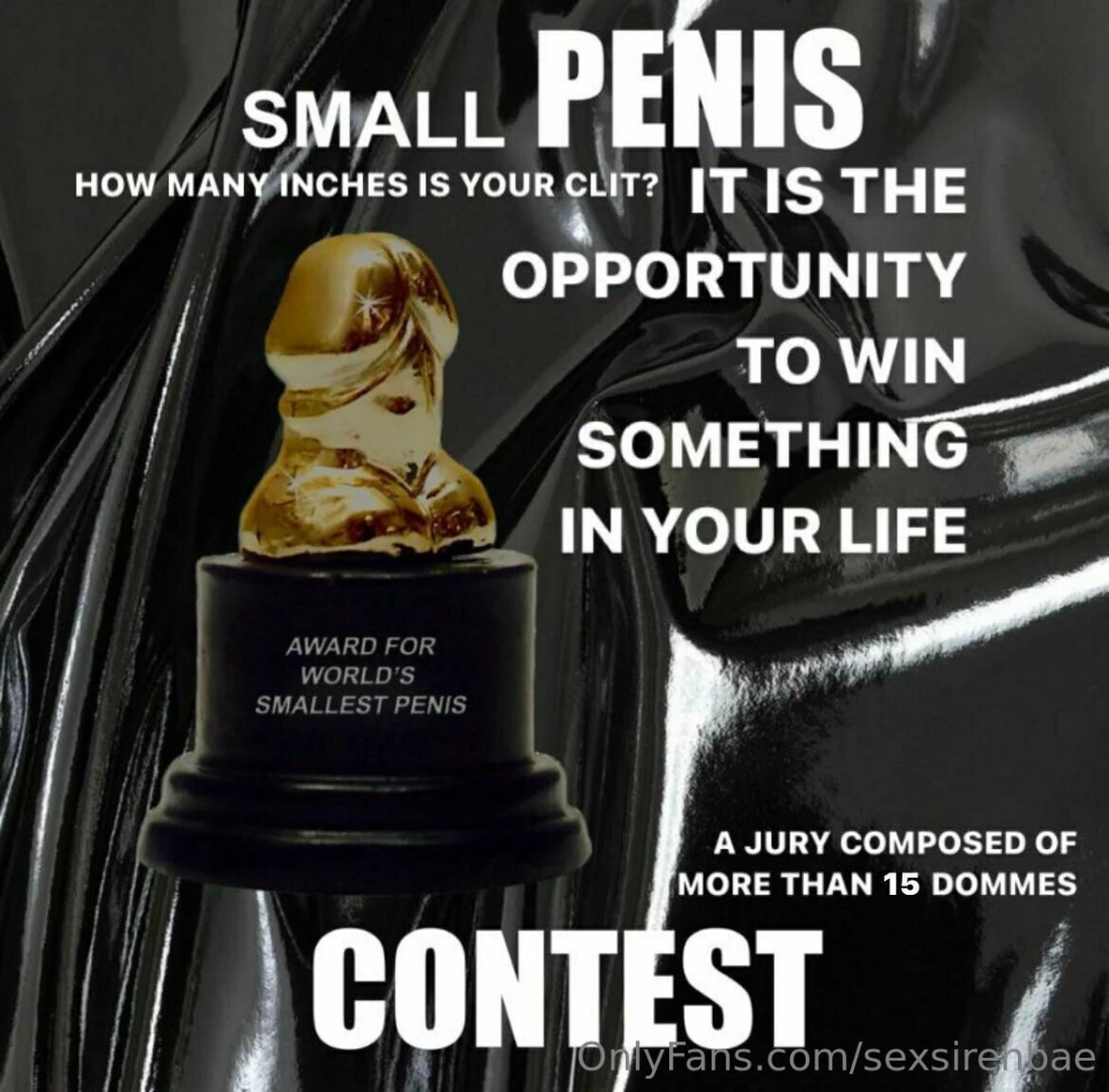 Small penis contest more than 15 goddesses are waiting to destroy you 