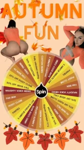 tynnillerobinson1 - Autumn wheel 1 spin 15 2 spins 25 3 spins 35 4 spins 45 chance to win 