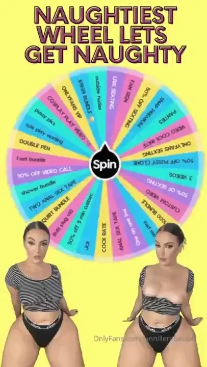 Naughty wheel 1 spin 10 2 spins 15 3 spins 25 4 spins 35 claim your 