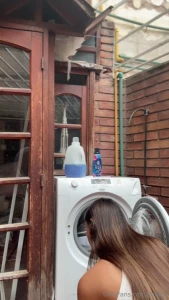 If you came home and found me doing laundry like this what would you