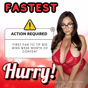 Fastest fan wins tip 10 for 350 worth of content sent instantly to part 3