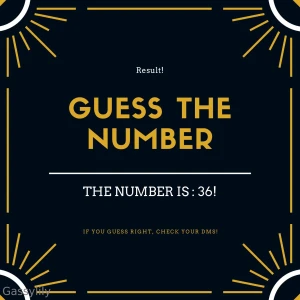 I will send a surprise for those who guessed right