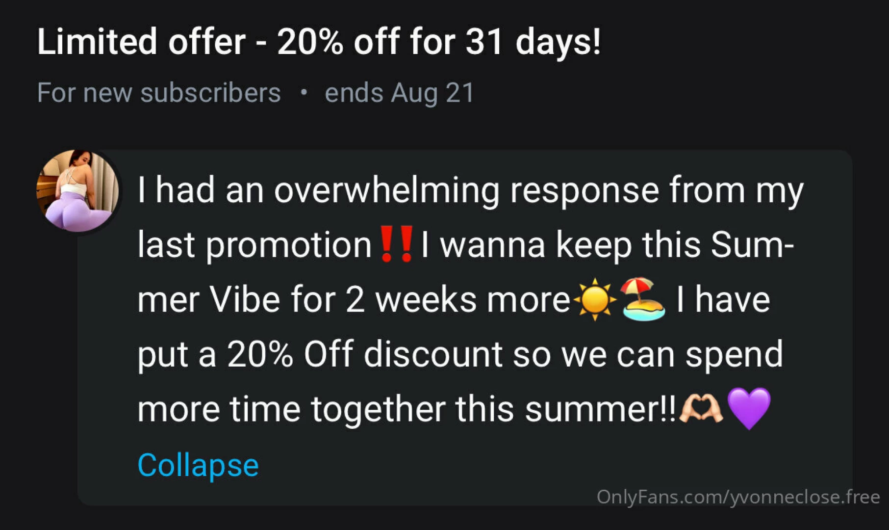 Another summer sale for my premium onlyfans just started 20 off for 2 part 1 