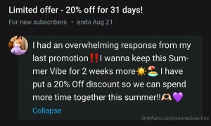 Another summer sale for my premium onlyfans just started 20 off for 2 part 1